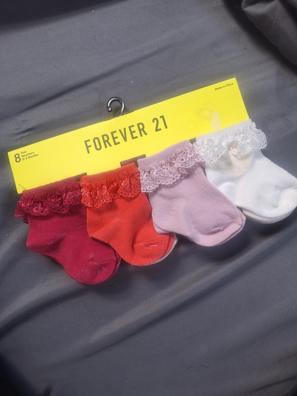 Forever 21 Baby Socks Pack in Red, Orange, Pink, White